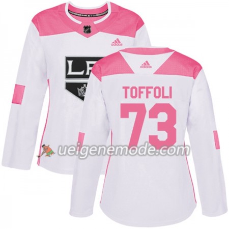 Dame Eishockey Los Angeles Kings Trikot Tyler Toffoli 73 Adidas 2017-2018 Weiß Pink Fashion Authentic